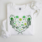 Dancing Skeletons, Irish, Lucky, St. Paddy's Day, Clover, Shamrock, Lucky Charm, St Patrick's Day Sweatshirt
