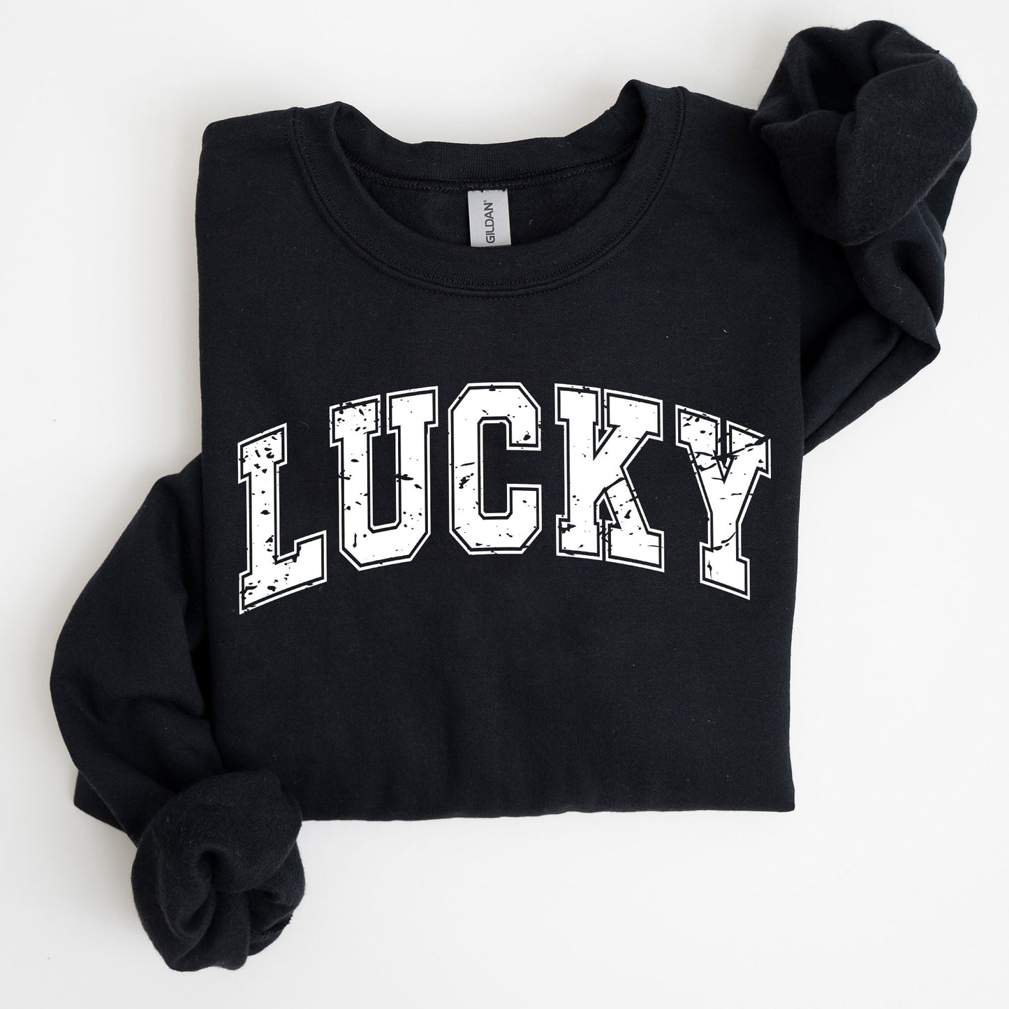 Lucky, St. Paddy's Day, Coquette, Bow, Clover, Shamrock, Irish, Lucky Charm, St Patrick's Day Sweatshirt
