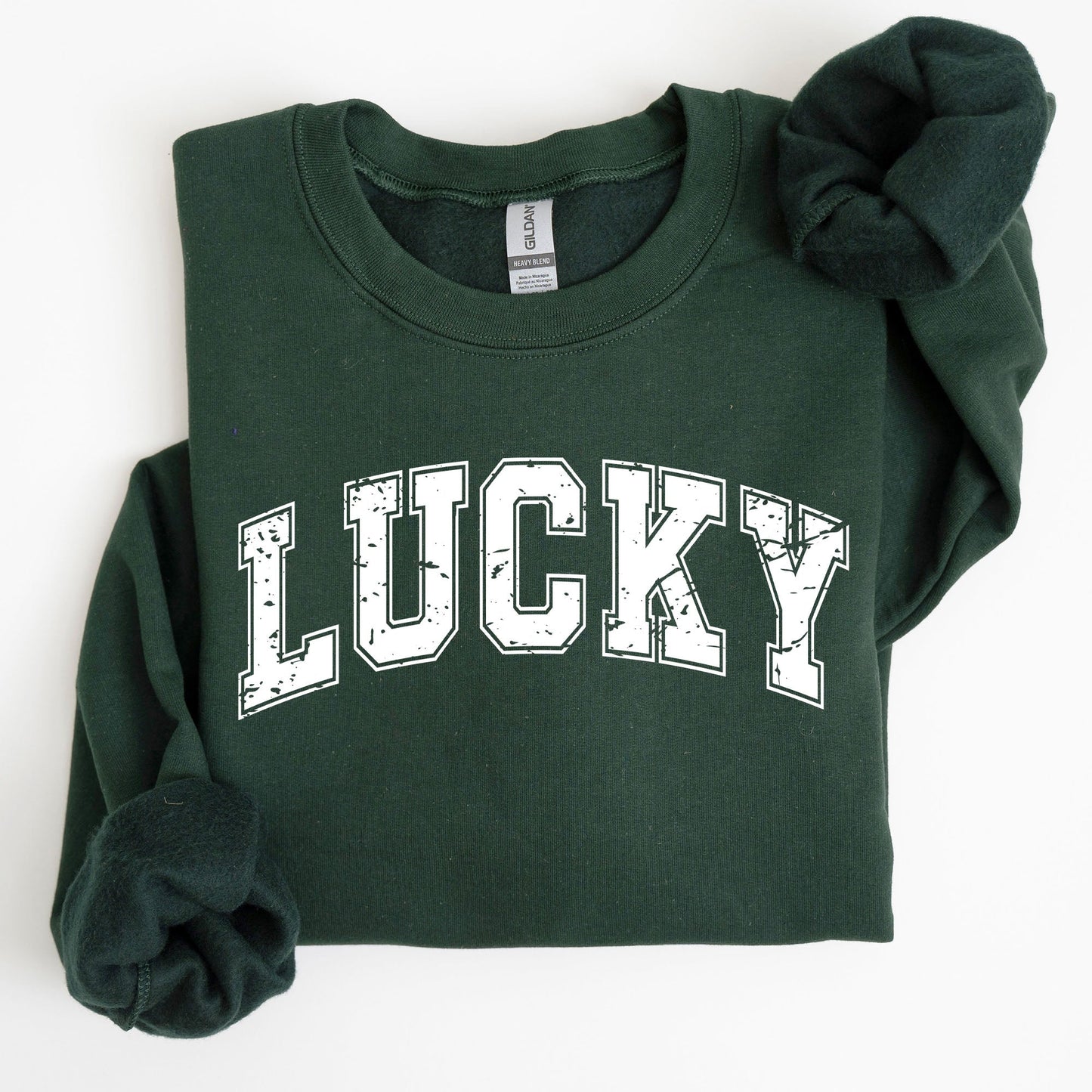 Lucky, St. Paddy's Day, Coquette, Bow, Clover, Shamrock, Irish, Lucky Charm, St Patrick's Day Sweatshirt