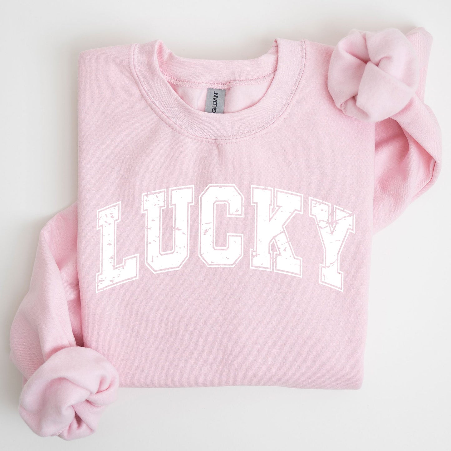 Lucky, St. Paddy's Day, Coquette, Bow, Clover, Shamrock, Irish, Lucky Charm, St Patrick's Day Sweatshirt