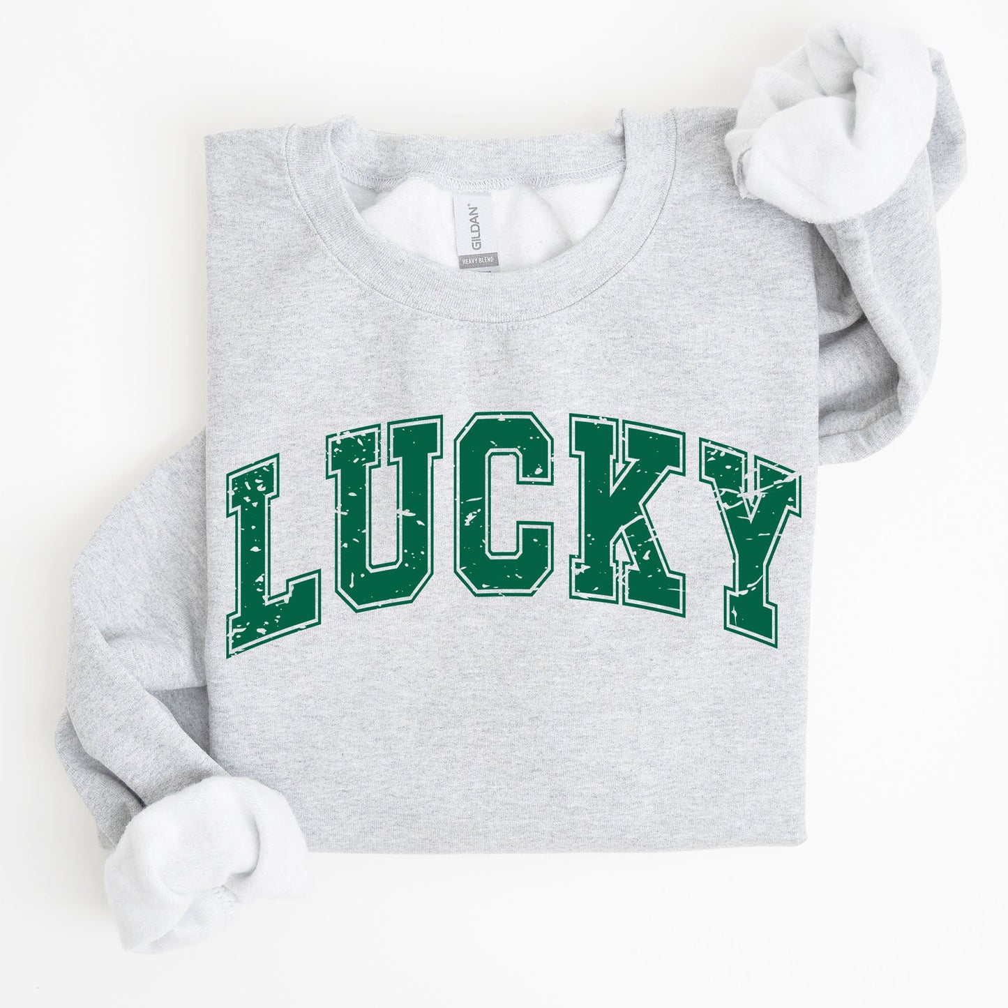Lucky, St. Paddy's Day, Coquette, Bow, Clover, Shamrock, Irish, Lucky Charm, St Patrick's Day Sweatshirt