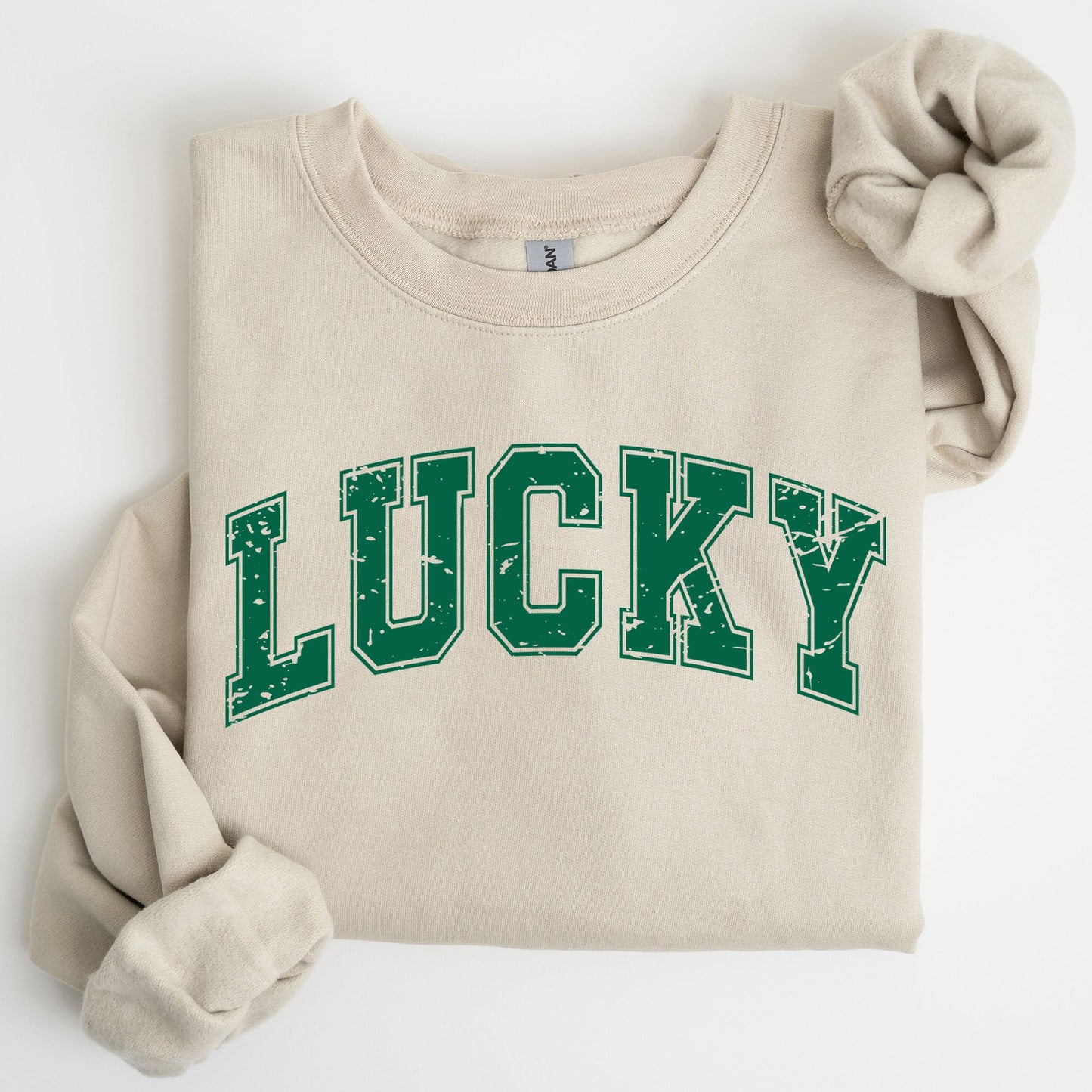 Lucky, St. Paddy's Day, Coquette, Bow, Clover, Shamrock, Irish, Lucky Charm, St Patrick's Day Sweatshirt