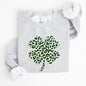 Shamrock, Clover, St. Paddy's Day, Coquette, Bow, Lucky, Irish, Lucky Charm, St Patrick's Day Sweatshirt