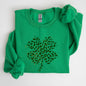 Shamrock, Clover, St. Paddy's Day, Coquette, Bow, Lucky, Irish, Lucky Charm, St Patrick's Day Sweatshirt