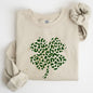 Shamrock, Clover, St. Paddy's Day, Coquette, Bow, Lucky, Irish, Lucky Charm, St Patrick's Day Sweatshirt