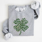 Shamrock, Clover, St. Paddy's Day, Coquette, Bow, Lucky, Irish, Lucky Charm, St Patrick's Day Sweatshirt