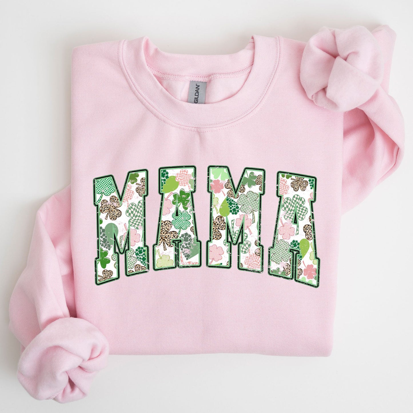 Mama, Vintage, St. Paddy's Day, Clover, Shamrock, Lucky, Irish, Lucky Charm, St Patrick's Day Sweatshirt