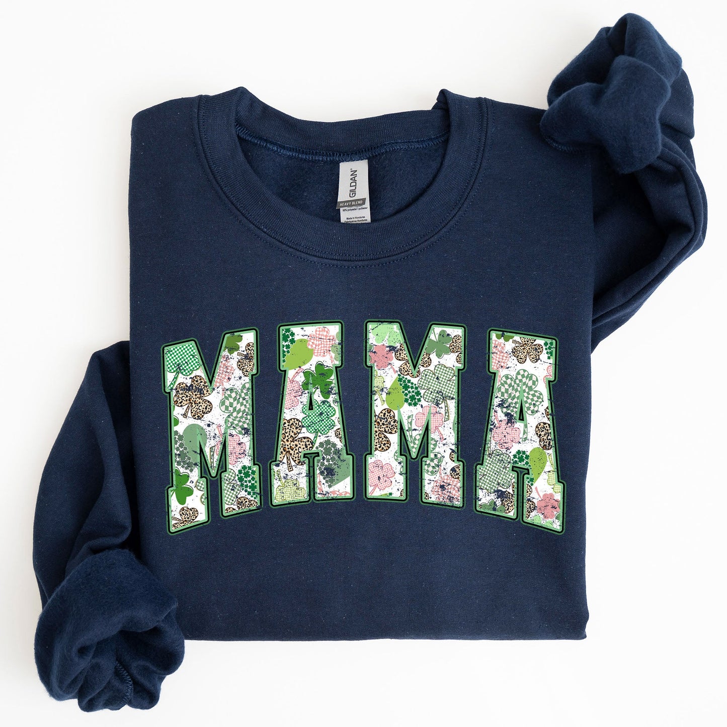 Mama, Vintage, St. Paddy's Day, Clover, Shamrock, Lucky, Irish, Lucky Charm, St Patrick's Day Sweatshirt