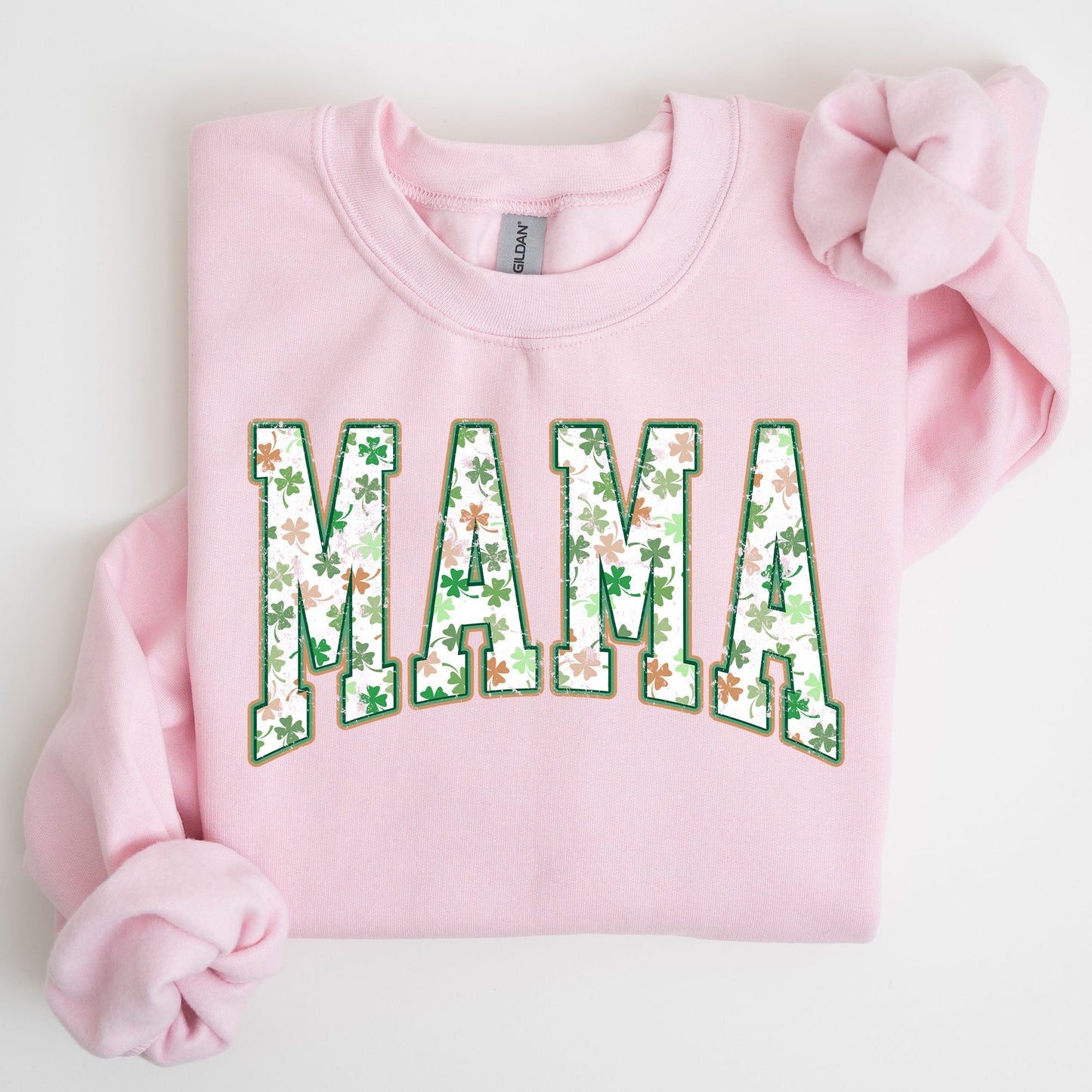 Mama, Retro, St. Paddy's Day, Clover, Shamrock, Lucky, Irish, Lucky Charm, St Patrick's Day Sweatshirt