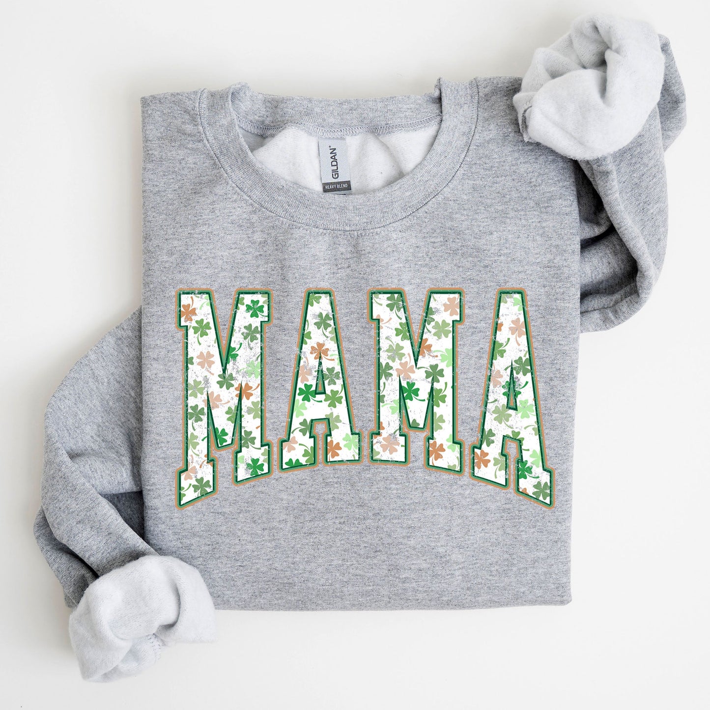Mama, Retro, St. Paddy's Day, Clover, Shamrock, Lucky, Irish, Lucky Charm, St Patrick's Day Sweatshirt