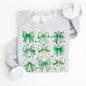 St. Paddy's Day Coquette, Clover, Shamrock, Bow, Lucky, Irish, Lucky Charm, St Patrick's Day Sweatshirt