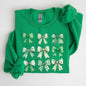 St. Paddy's Day Coquette, Clover, Shamrock, Bow, Lucky, Irish, Lucky Charm, St Patrick's Day Sweatshirt