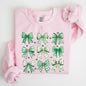 St. Paddy's Day Coquette, Clover, Shamrock, Bow, Lucky, Irish, Lucky Charm, St Patrick's Day Sweatshirt