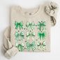 St. Paddy's Day Coquette, Clover, Shamrock, Bow, Lucky, Irish, Lucky Charm, St Patrick's Day Sweatshirt