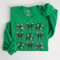 Sparkly Clover, Shamrock, Faux Sequins, Bow, Coquette, Lucky, Irish, Lucky Charm, St Patrick's Day Sweatshirt