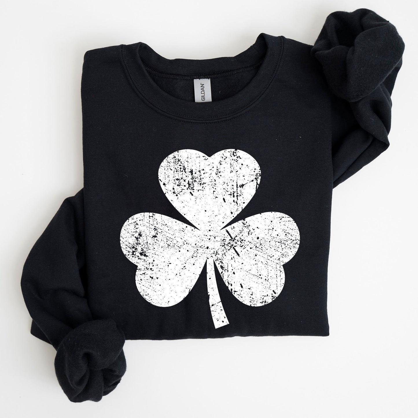 Retro Shamrock, Clover, Lucky, Irish, Lucky Charm, St Patrick's Day Sweatshirt