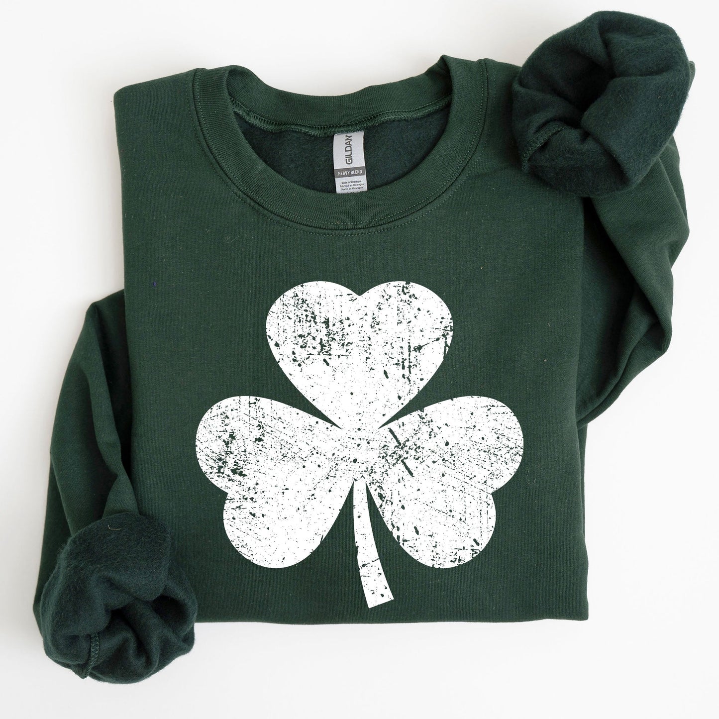 Retro Shamrock, Clover, Lucky, Irish, Lucky Charm, St Patrick's Day Sweatshirt
