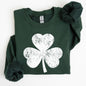 Retro Shamrock, Clover, Lucky, Irish, Lucky Charm, St Patrick's Day Sweatshirt