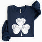 Retro Shamrock, Clover, Lucky, Irish, Lucky Charm, St Patrick's Day Sweatshirt