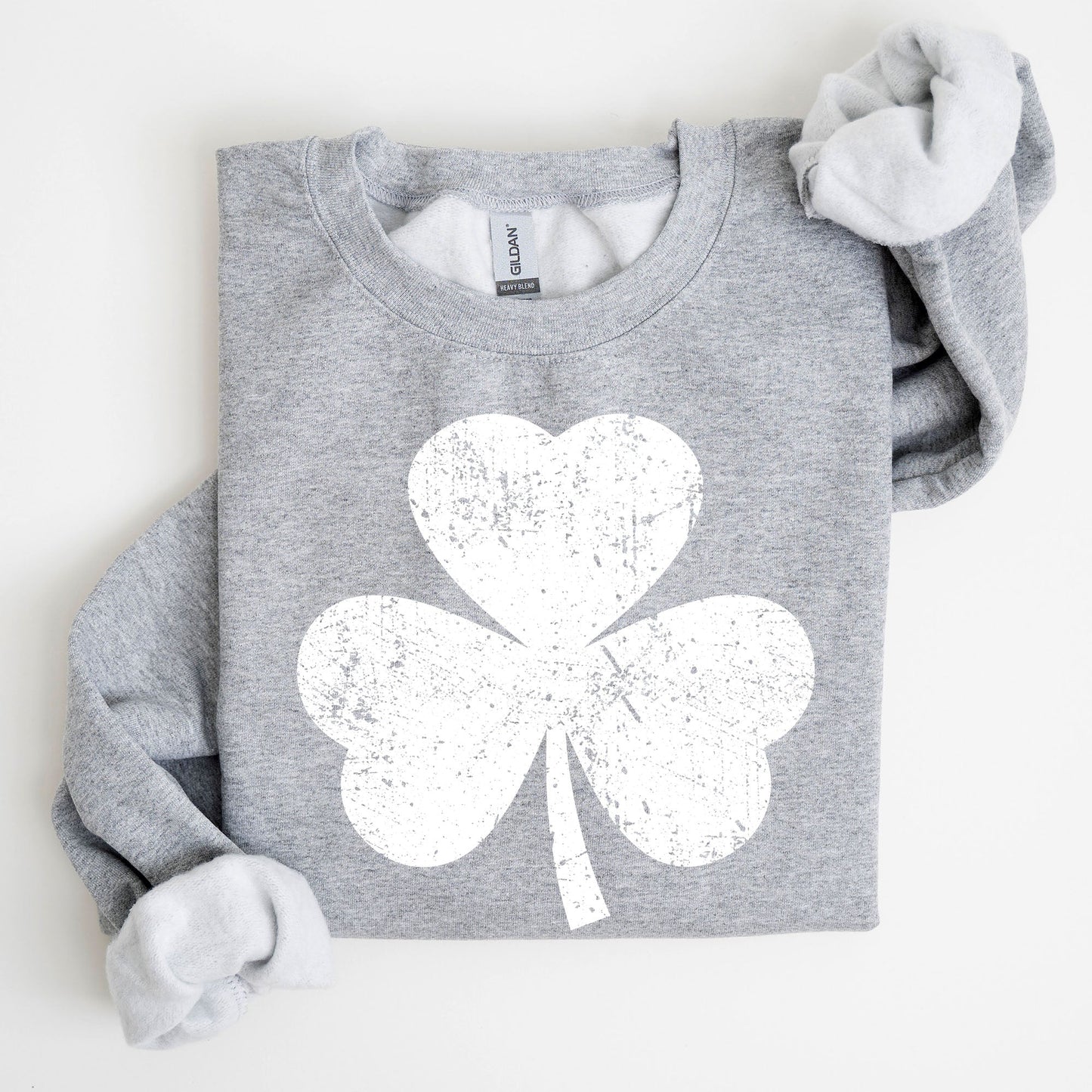 Retro Shamrock, Clover, Lucky, Irish, Lucky Charm, St Patrick's Day Sweatshirt
