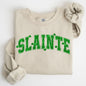 Slainte, Shamrock, Clover, Lucky, Irish, Lucky Charm, Retro, St Patrick's Day Sweatshirt