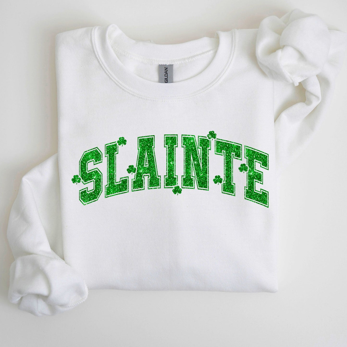 Slainte, Shamrock, Clover, Lucky, Irish, Lucky Charm, Retro, St Patrick's Day Sweatshirt
