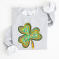 Pastel Shamrock, Clover, Lucky, Irish, Lucky Charm, Retro, St Patrick's Day Sweatshirt