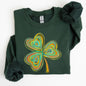 Pastel Shamrock, Clover, Lucky, Irish, Lucky Charm, Retro, St Patrick's Day Sweatshirt
