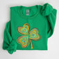 Pastel Shamrock, Clover, Lucky, Irish, Lucky Charm, Retro, St Patrick's Day Sweatshirt