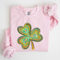 Pastel Shamrock, Clover, Lucky, Irish, Lucky Charm, Retro, St Patrick's Day Sweatshirt