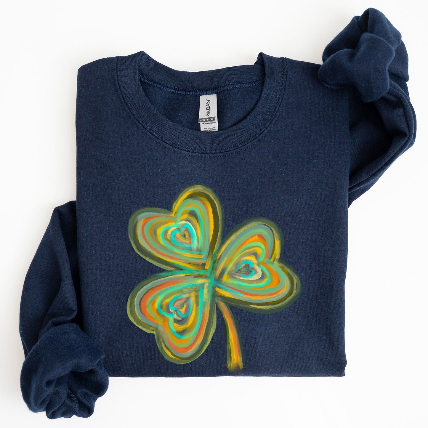 Pastel Shamrock, Clover, Lucky, Irish, Lucky Charm, Retro, St Patrick's Day Sweatshirt