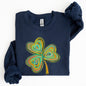 Pastel Shamrock, Clover, Lucky, Irish, Lucky Charm, Retro, St Patrick's Day Sweatshirt