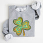 Pastel Shamrock, Clover, Lucky, Irish, Lucky Charm, Retro, St Patrick's Day Sweatshirt