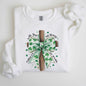 All Things Are Possible, Matthew 19:26, Christian, Coquette, Bow, Lucky, Shamrock, Lucky Charm, Irish, Retro, St Patrick's Day Sweatshirt