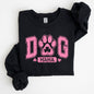 Dog Mama, Pink, Lucky, Shamrock, Lucky Charm, Irish, Retro, St Patrick's Day Sweatshirt