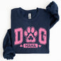 Dog Mama, Pink, Lucky, Shamrock, Lucky Charm, Irish, Retro, St Patrick's Day Sweatshirt