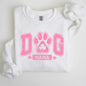 Dog Mama, Pink, Lucky, Shamrock, Lucky Charm, Irish, Retro, St Patrick's Day Sweatshirt