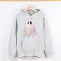 Shimmering Ghost, Iridescent Ghost, Boo, Cute Ghost, Faux Glitter Ghost, Spooky Season, Halloween, Graphic Hoodie, Hooded Sweatshirt