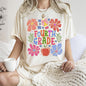 Fourth Grade, Boho, Teacher, Back to School, Floral, First Day of School, Cute, Teacher Appreciation, Coquette, Comfort Colors T-Shirt
