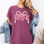 Pre-K, Neon Pink, Teacher, Back to School, Bow, First Day of School, Cute, Teacher Appreciation, Coquette, Comfort Colors T-Shirt