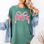 Pre-K, Neon Pink, Teacher, Back to School, Bow, First Day of School, Cute, Teacher Appreciation, Coquette, Comfort Colors T-Shirt