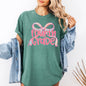 Foutrh Grade, Neon Pink, Teacher, Back to School, Bow, First Day of School, Cute, Teacher Appreciation, Coquette, Comfort Colors T-Shirt