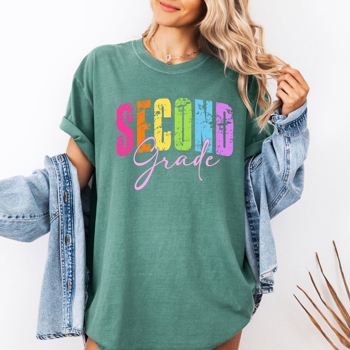 Second Grade, Retro, Teacher, Back to School, First Day of School, Cute, Teacher Appreciation, Coquette, Comfort Colors T-Shirt