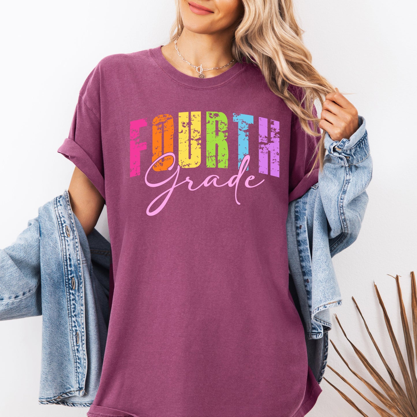 Fourth Grade, Retro, Teacher, Back to School, First Day of School, Cute, Teacher Appreciation, Coquette, Comfort Colors T-Shirt