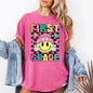 First Grade, Smiley Face, Teacher, Back to School, First Day of School, Cute, Teacher Appreciation, Coquette, Comfort Colors T-Shirt