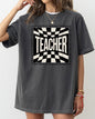Teacher, Checkered, Back to School, First Day of School, Cute, Teacher Appreciation, Coquette, Comfort Colors T-Shirt