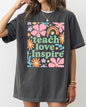 Teach Love Inspire, Boho, Back to School, First Day of School, Cute, Teacher Appreciation, Coquette, Comfort Colors T-Shirt
