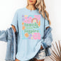 Teach Love Inspire, Teacher, Boho, Floral, Back to School, First Day of School, Cute, Teacher Appreciation, Coquette, Comfort Colors T-Shirt
