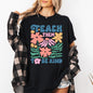 Teach Them To Be Kind, Teacher, Boho, Floral, Back to School, First Day of School, Cute, Teacher Appreciation, Coquette, Comfort Colors T-Shirt