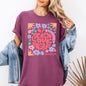 Teach Love Inspire, Teacher, Boho, Floral, Back to School, First Day of School, Cute, Teacher Appreciation, Coquette, Comfort Colors T-Shirt